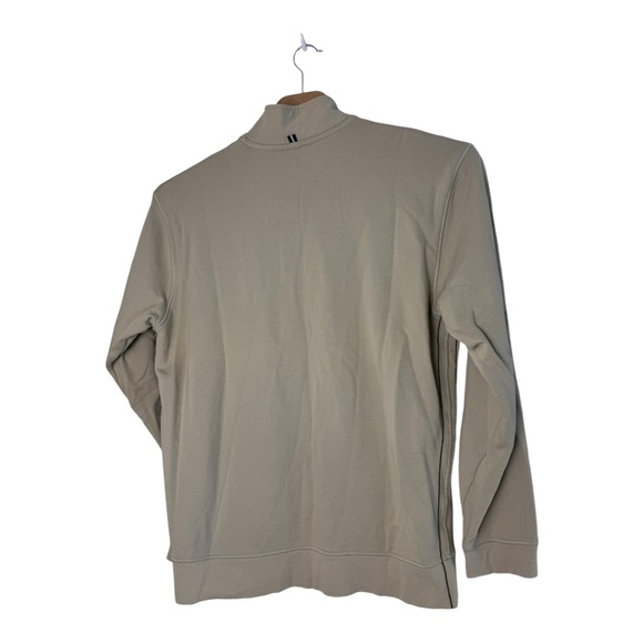 Ashworth Mens Full Zip Sweater XXL Beige Golf Zip 2 Pockets Heavy Weight - Picture 3 of 5